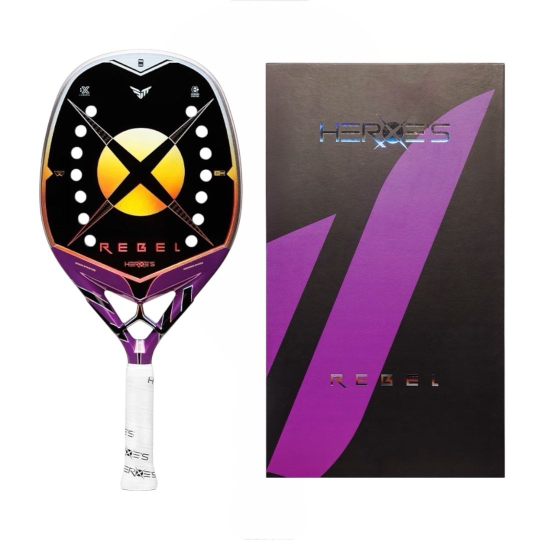 Raquete Beach Tennis Heroes REBEL Roxa Tratamento Glipper