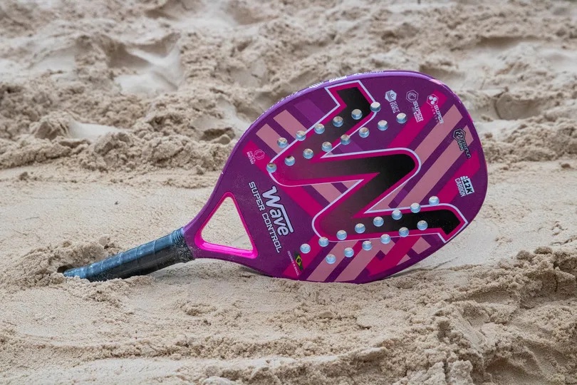 Raquete de Beach Tennis Wave Super Control Rosa Carbono 12 k